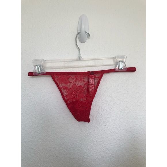 Victoria's Secret Bombshell Very Sexy Red Lace Padded Apron and Thong - M - Picture 8 of 9